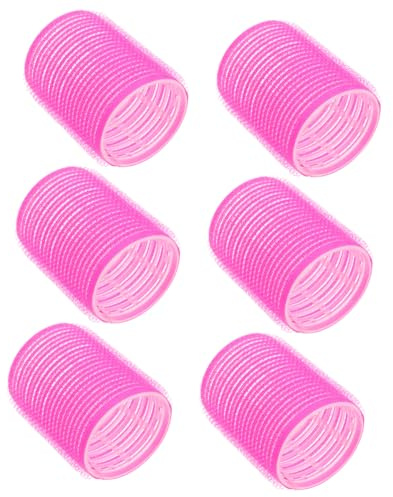 DEARMAMY 6pièces Bigoudis Auto-adhésifs Plastique Lot pour Cheveux Frange à Friser Outil de Bouclage Volume Capillaire sans Clips Couleur Aléatoire