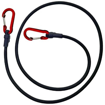 Rubber Tensioner with Carabiner Hook Bungee Cord Expander Tensioning Luggage Strap Carabiner in 3 Size Bungee Rope Expander with