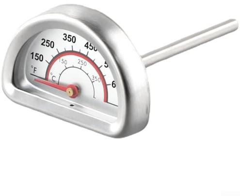 Thermomètre de four pour barbecue avec construction en acier inoxydable et lisibilité à double échelle