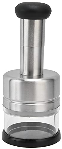 Trita Verdure Manuale in Acciaio Inox, Tagliaverdure Elettrico Multifunzionale, Affettaverdure e Sminuzzatore - Risparmio di Tempo, Facile da Pulire, per Aglio e Cipolla