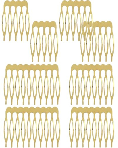 HUVZOR 8pcs Peineta Para Velo De Novia 5, 6, 8, 10 Dientes Peine Lateral Para El Cabello Diy Metal Peine Del Pelo Dientes Nupciales Peine Alambre Metal Accesorios Para Tocado Para Niñas y Mujeres