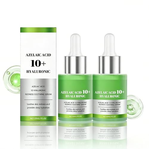 Azelaic Acid 10 Hyaluron Redness Soothing Serum-2 Stück Azelainsäure Gesichtsserum-Dark Spot Correcting Glow Serum zur Reduktion-aus koreanische kosmetik，Gesichtspflege