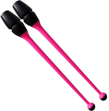 MotiveTech 2 Barres de Gymnastique Rythmique Connectables, 36 Cm de Long, équipement D'entraînement de Gymnastique Artistique, Rose