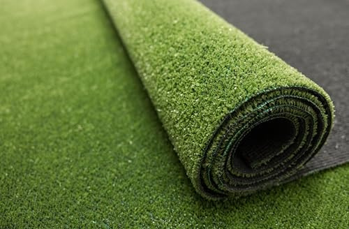 Kunstrasen Ascot New Rasenteppich für Garten Balkone Terrassen Wintergärten 150x500 cm - Höhe: 5 mm Wasserdurchlässig Grün Artificial Grass, Outdoor Kunstrasen Rollrasen mit Meterware