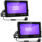 Onforu 20W Lumière Noire LED, Projecteur UV Extérieur, IP66 Étanche Lumiere Noire LED, Eclairage à Effet Ultra-violet pour Soirée, Peinture Fluo, Affiche Fluorescente, Néon, Bar, Fête, Halloween, 2pc