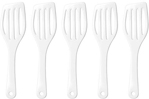 WACA 023-1710 Pfannenwender mit Aufhängeloch, 26 cm, Kunststoff, weiß (5 Stück)