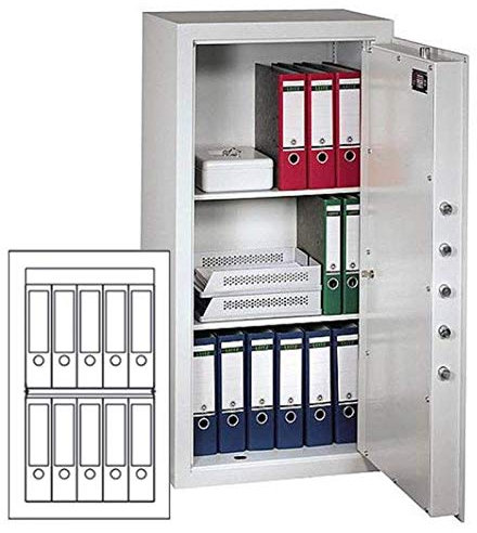 Müller Safe MNO 8 Möbeltresor, Mechanisches Kombinationsschloss ZKS anstatt des Doppelbartschlosses, Grad 0 nach EN 1143-1, H83.6xB49.6xT45 cm, 135 kg