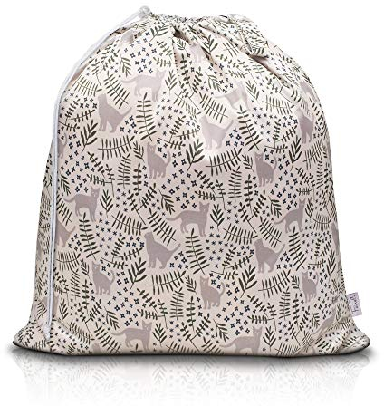 Feineli® Wäschesammler Wetbag (Kätzchen) - 63x70cm - Wäschebeutel mit Schlaufe und Kordelzug - wasserabweisender Wäschesack, ideal für Wäscheeimer und Wäschetonnen