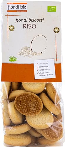 Fior di Loto Biscotti di Riso Biologici - Biscotti Dolcificati con Sciroppo di Mais - 250 g