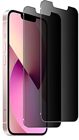 Funrae [2 Stück Privacy Schutzfolie für Panzerfolie Kompatibel mit iPhone 14 / iPhone 13 / iPhone 13 Pro, 9H Härte Anti-Spähen Blickschutzfolie Anti-Spy Sichtschutz Folie Anti-Spy Screen Protector