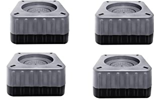 Anti-Vibrationsmatte Waschmaschine Antiruschmatte Fußpolster Waschmaschinen-Untergestell Sockel Vibrationsdämpfer Schwingungsdämpfer für Trockner Kühlschrank, Sofa, 4er Set (3.5cm)