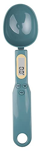 Cucchiai di misurazione Digital. Lcd. Misuratori cucchiai 500 g / 0.1g cucina caffè zucchero grammo scala cucchiaio cucchiaio elettronico cucchiaio di peso scala accessori (Color : Deep Green)