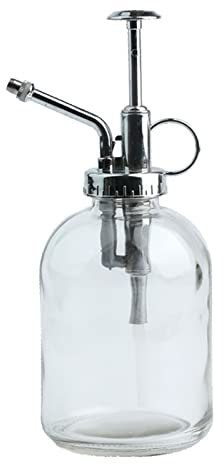 HJHIWE Arrosoir pour plantes d'intérieur, flacon pulvérisateur en verre transparent avec buse - Petit pot moderne pour terrariums pour plantes d'intérieur et d'extérieur