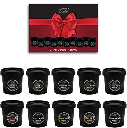 Bembo - BBQ Rub - Gran Degustazione - Miscele di Spezie per Barbecue - Confezione Regalo - Made in Italy