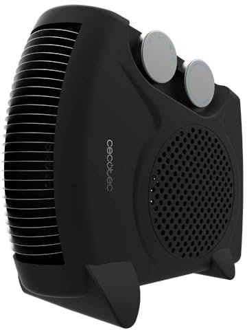 Cecotec Energiespar-Heizlüfter ReadyWarm 2000 Max Dual Schwarz, Heizlüfter mit 2000 W, 3 Modi, einstellbares Thermostat, Überhitzungsschutz, Abdeckungsbereich 20 m²