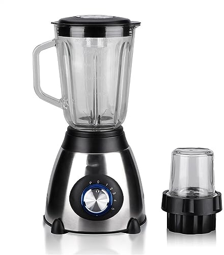 EKSMA Frullatore e spremiagrumi Elettrodomestico da Cucina in Barattolo di Vetro Inossidabile da 1,5 Litri