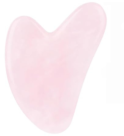 AMZFUK Gua Sha Gesichtsbehandlung Mit Rosenquarz Herzform Guasha Board,Massage Tool -Guasha Aus Rosenquartz - Gesichtsmassage Für Augenschwellungen Hautstraffung Von Gesicht(Rosenquarz)
