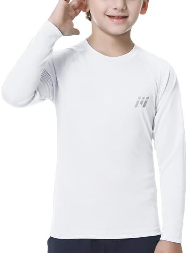 MEETWEE Barn Pojkar UV Shirt Långärmad Simning Shirt Badtröja Lång SPF 50+ Solskydd Top Rashguard Badkläder Snabb tork