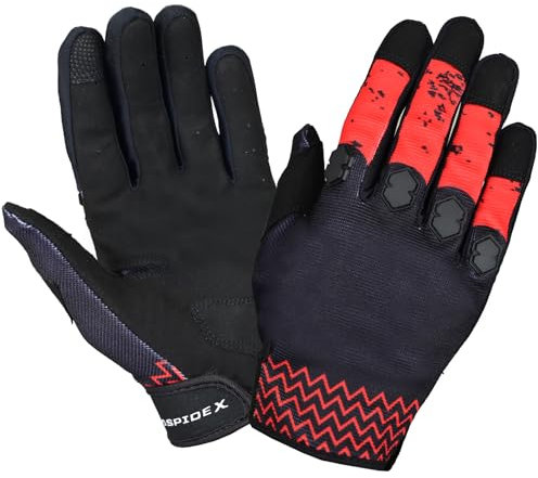 ASPIDEX Guantes da Moto Motocross Fuoristrada Ciclismo Corse Motociclistiche Uomo Deportivos Touring De Moto (M, Rosso)