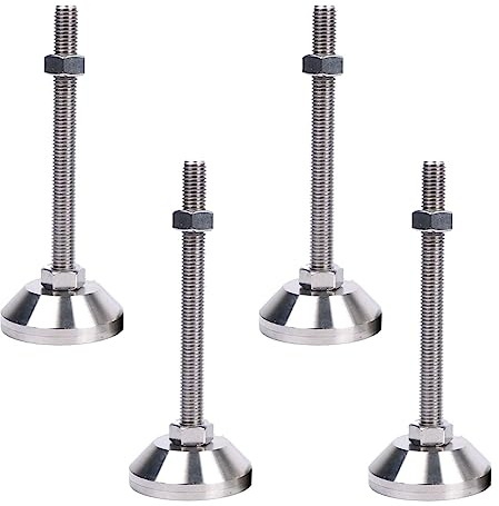 BREAKA D80*M12*150 Verstellbare Füße aus Edelstahl, robuste Schraubstützfüße, mechanische Maschinenfüße, Feste Bodenfüße, rostfreie Fußschale