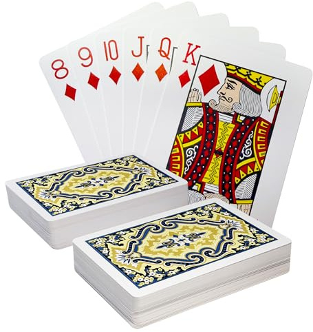 SWINILAYA 2 Deck Spielkarten - Standard HD Wasserdichtes Pokerkarten Kartenspiel – Ideal für Poker, Canasta, Skat, Romme & Blackjack