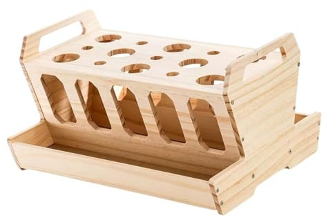 Milageto Heu-Futterständer für Kaninchen, Heuraufe aus Holz, Futterspender für Kaninchen, Meerschweinchen, Heu-Raufe für Käfig, Hase, Chinchilla, Kleintiere