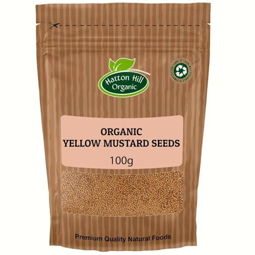 Organic Yellow Mustard Seeds 100g by Hatton Hill Organic