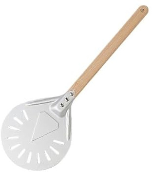 Pelle A Pizza Pelle à pizza perforée en aluminium de 7/8/9 pouces, pelle à pizza ronde en métal, poignée en bois antidérapante, spatule à pizza, outils de cuisson Pelle Pizza(7 inch 40cm)