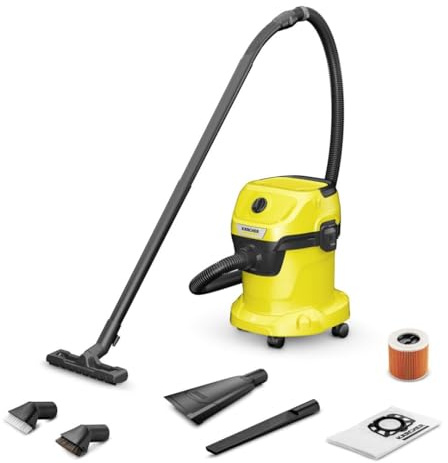 Kärcher Aspirateur WD 3 V-15/4/20, Jaune, Noir, Gris, 1000 W