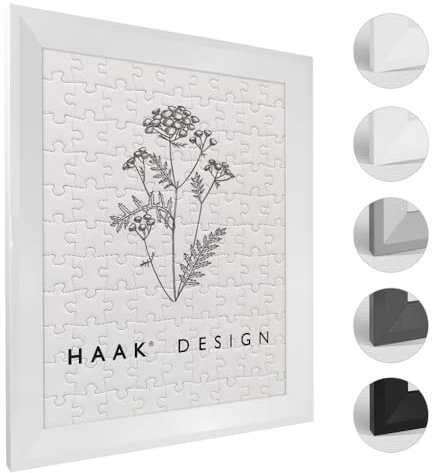 Haak Puzzlerahmen Nova Weiß (Hochglanz) 60 X 80 cm (ca. 1500 Teile) Bilderrahmen Rahmen für Puzzle