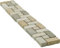 Albedo Pierre Géo Mixte Travertin Bordure En Mosaïquee Ivoire, Noce, Jaune 5 x 30.5 cm 1 cm Rectangulaire Moderne Pose Collée 1 m²