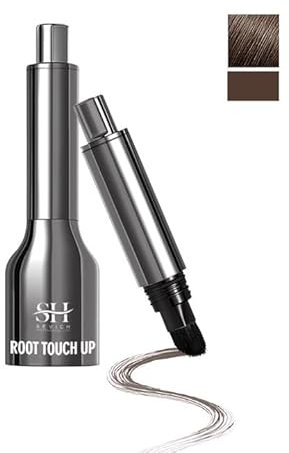 Sevich Haaransatz Puder & Brush 2 in 1, Kaschiert sofort Haarausfall, All-in-one Root Touch up Powder & Brush. Für schütteres Haar, Augenbrauen, Bart. 48H Makeup Dauerhaft, Dunkelbraun
