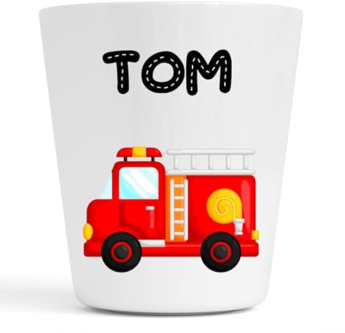 Générique Gobelet en Plastique pour Enfants | Gobelet Personnalisé avec Nom |Verre Plastique Incassable Personnalisé (Camion Tom)