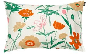 Marimekko Perenna Cushion Cover 40x60 cm, White, Green, orange, Yellow