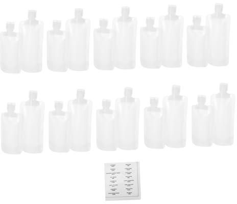 Bolsas de Loción de Viaje PET en Color Claro, 50ml y 100ml, Kit Portátil