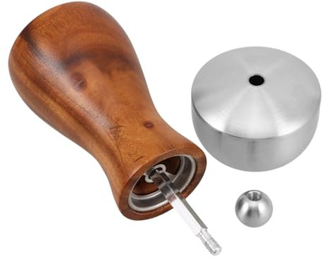Ciieeo Manual Pepper Grinder Hand Crank Salt Shaker for Fine Grinding Ceramic Insert Wood Travel Use