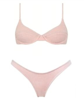 Badeanzug Damen,Bikini 3-teiliger Push-Up-Badeanzug mit langem Rock, sexy Damen-Bademode, weiblicher Bikini mit V-Ausschnitt, Badeanzug, glänzender Body, Bademode, Cover Up(Brown,L)