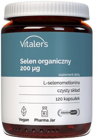 Vitaler's Organic Selenium 200 μg - 120 Capsules, Vegan, 4 Months of Supplementation, No Preservatives, Pure Composition