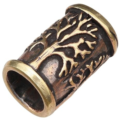 Drachensilber Lebensbaum Bartperle Bartschmuck Bronze Haarschmuck Bart Dreadlocks Perle Schmuck Herren Damen Haare