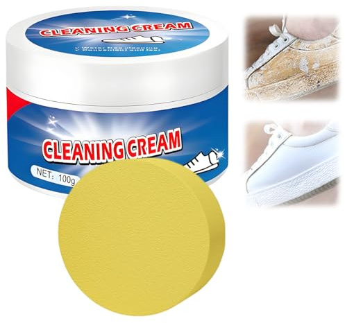 Sneaker Reiniger Schuhcreme Weiß, 2026 Neu Upgrade Schuhe Reinigungscreme Multifunktionale Reinigungscreme Zur Fleckenentfernung, Sneaker Cleaner Mit Schwamm für alle Oberfläch (1PCS)