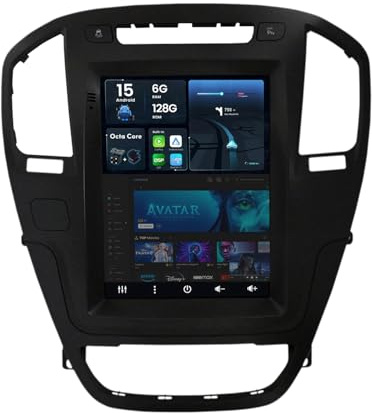 BXLIYER - [6G+128G, Octa-Core] - Autoradio für Opel Insignia Buick Regal 2009-2013 Android 15 GPS Navigation Radio - Carplay/Android Auto - Kamera + MIC - 9.7 Zoll 2 Din Lenkradsteuerung DAB 360-CAM