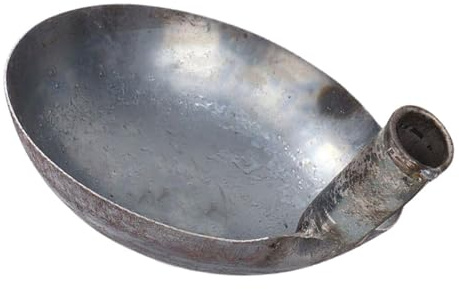 DEARMAMY Cuchara de Hierro Engrosada para Jardinería y Alimentación, Mango Largo Ergonómico, Pala Grande de 17.5 Cm Resistente al Desgaste, Herramienta Multifuncional para Jardín y Uso