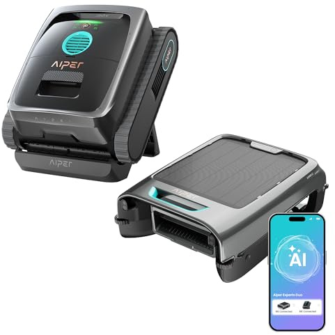 AIPER Experts Duo – Scuba V3 Poolroboter mit KI-Vision, kabellos & EcoSurfer S2 Solar-Poolskimmer, 360° Komplettreinigung (Boden bis Oberfläche), Smart Parking, App-Steuerung & OTA-Updates