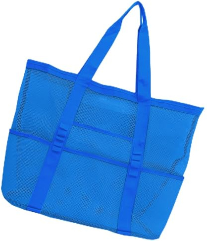 Kaeltsyn Bolsa de playa con rejillas, juguete de arena de gran capacidad, bolso de mano hueco para vacaciones, pícnics para fitness, natación, bolsa de gran capacidad para natación, playa, arena