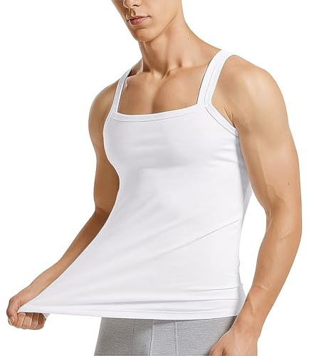 Camisetas sin Mangas para Hombre, Transpirable, Camiseta Interior para Hombre, Camisetas de Tirantes de canalé,Camiseta de Tirantes Ajustada