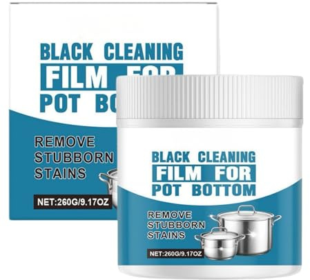 260g Powerful Burnt Residue Remover Paste,Pan Cleaner for Burnt Pans&Stove Glass,Power Paste Cleaner&Wax Pot Cleaner,Rust Remover for Stainless Steel Sinks,Pans,Kitchen Cabinets Grease Remover