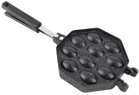 OEBUAFI Máquina para Hacer Gofres con Forma de Huevo, Máquina para Hacer Gofres con Burbujas, Hong, con Superficie Antiadherente y Ergonómico para Uso Comercial en el Hogar