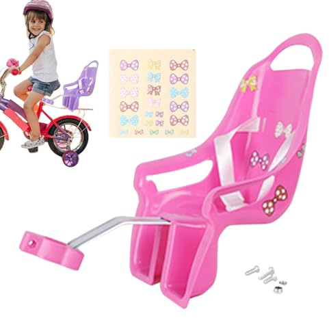 Eisdespie Puppensitz Für Kinderfahrräder, Kinderfahrrad Puppensitz Mit Aufkleber Für Mädchen, Babypuppen-Fahrradträger, Universal Kinderfahrrad Zubehör Als Geschenk Für Kinder