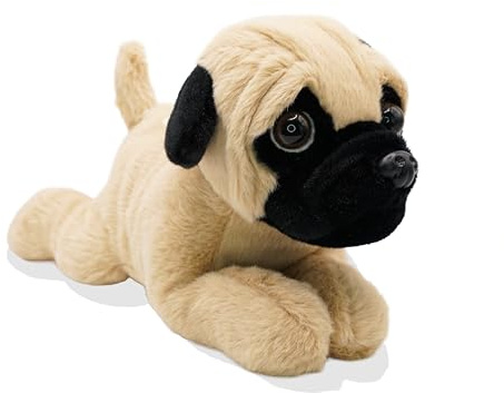 L&B Supersüß, liegender Mops Kuscheltier, plüsch 23 cm