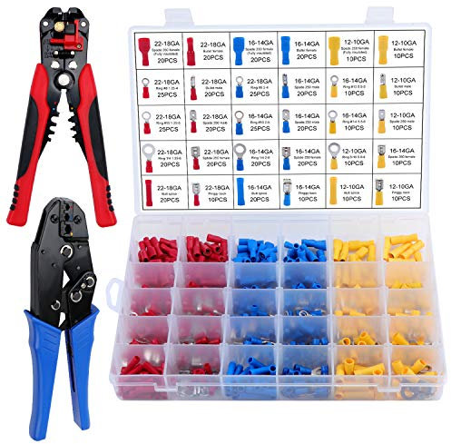 Aussel Wire Tool Set - Crimping, Cutting, Stripping, 500pcs Terminals